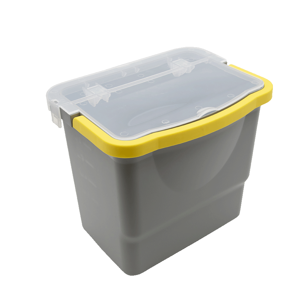 Eimer 6 Liter, grau, gelber Henkel VariX/ CombiX