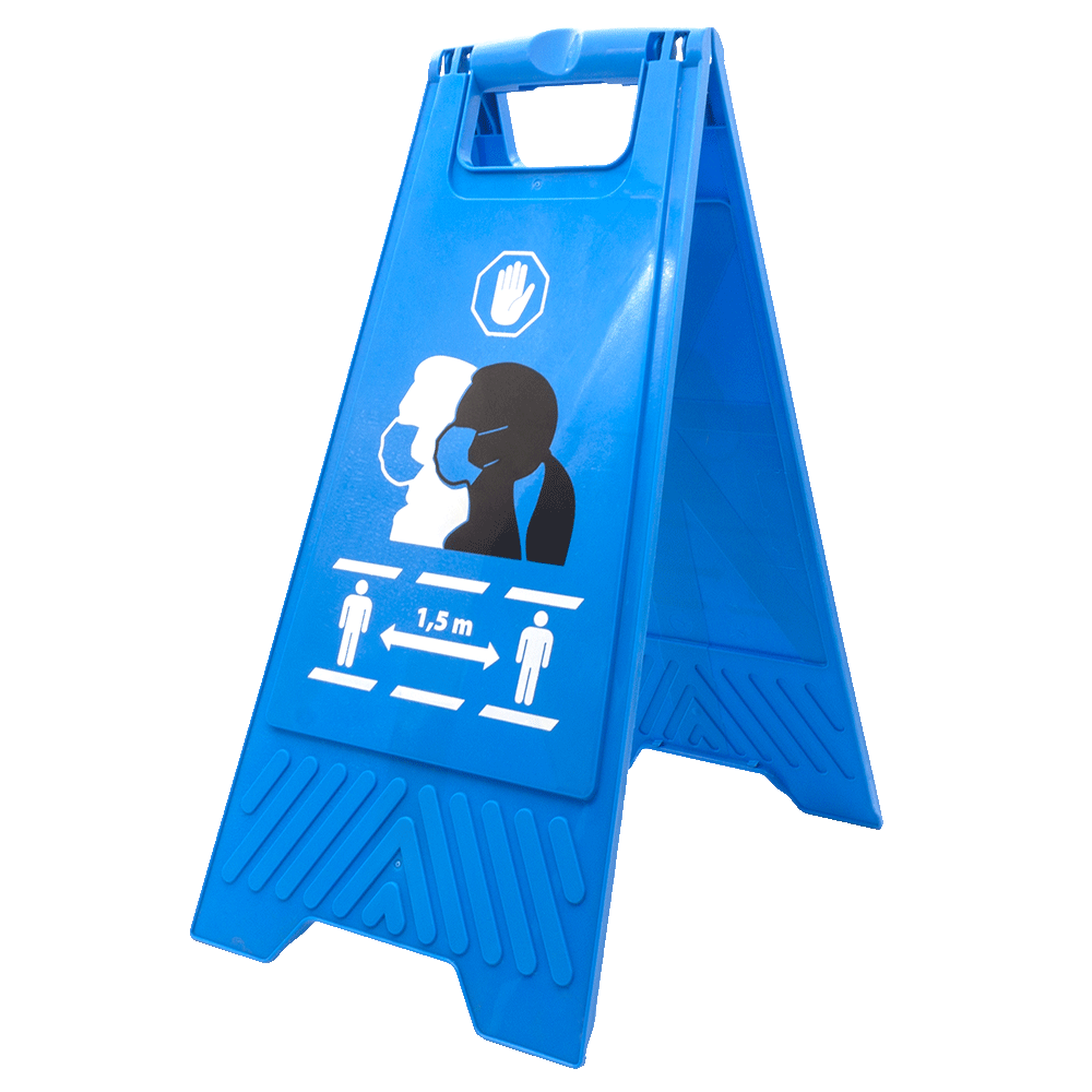 Warnschild Maske und Abstand (VE = 10 Stk.)